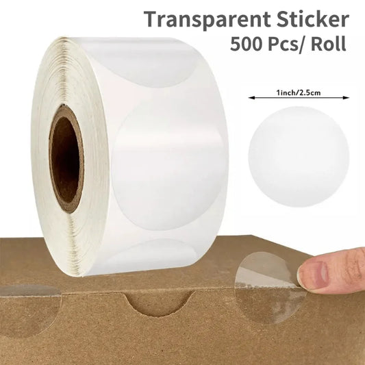 Self-adhesive Transparent Stickers Wide Suitable DIY Packaging Peaceful Pleasures Health and Wellness 500pcs