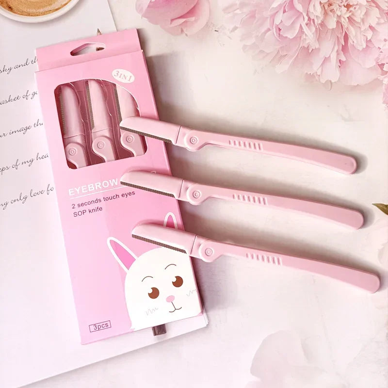 Women Face Care Hair Removal Tool Makeup Shaver Knife Eyebrow Trimmer Safe Shaving Rezors (3pcs/lot) Peaceful Pleasures Health and Wellness