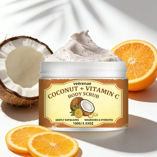 veérenae Coconut Vitamin C Body Scrub – All Skin Types Body Exfoliating Scrub Oasis Select