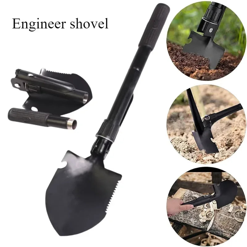 Camping Foldable Shovel Folding Garden Tool Stainless Steel Mini For Hoe Tools Farm Equipment Multifunctional Gardening Tactical Peaceful Pleasures Health and Wellness