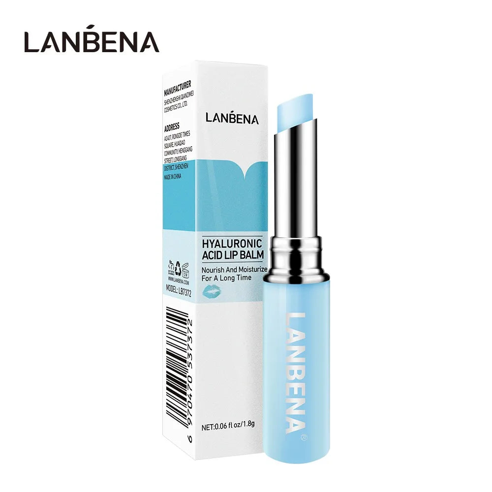 LANBENA Hyaluronic Acid Lip Balm Lip Plumper Moisturizing Reduce Fine Lines Long-lasting Hydration Protecting Dry Lip Peaceful Pleasures Health and Wellness