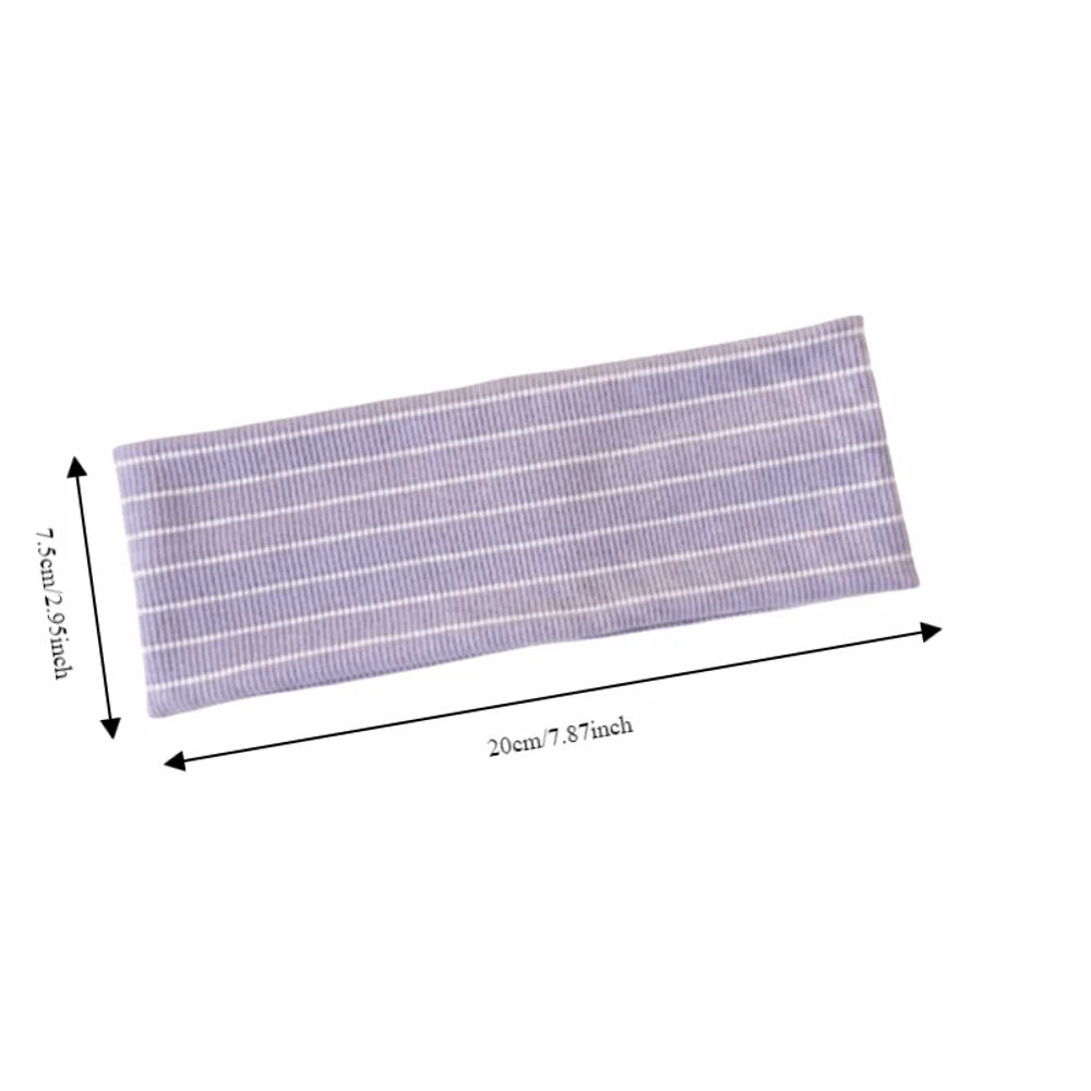 Y2K Striped Elastic Headband – Women's Yoga & Fashion Hairband