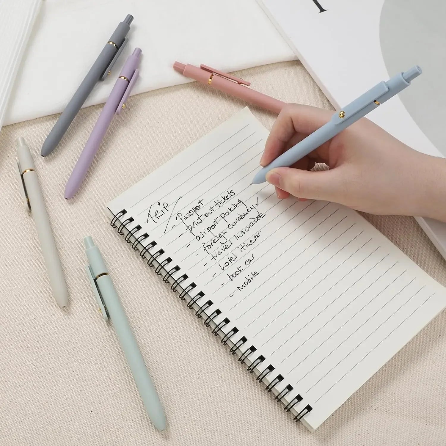 6-Pack 0.7mm Fine Point Gel Pens, Smooth Writing for Journaling, Office, School Supplies and Gifts Peaceful Pleasures Health and Wellness