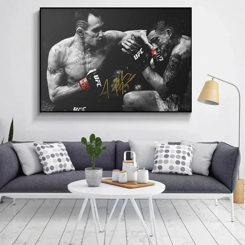 Boxing Canvas Wall Art – McGregor, Pettis & Benavidez Print Canvas Wall Art Peaceful Pleasures Health and Wellness 2 20x30cm Unframed