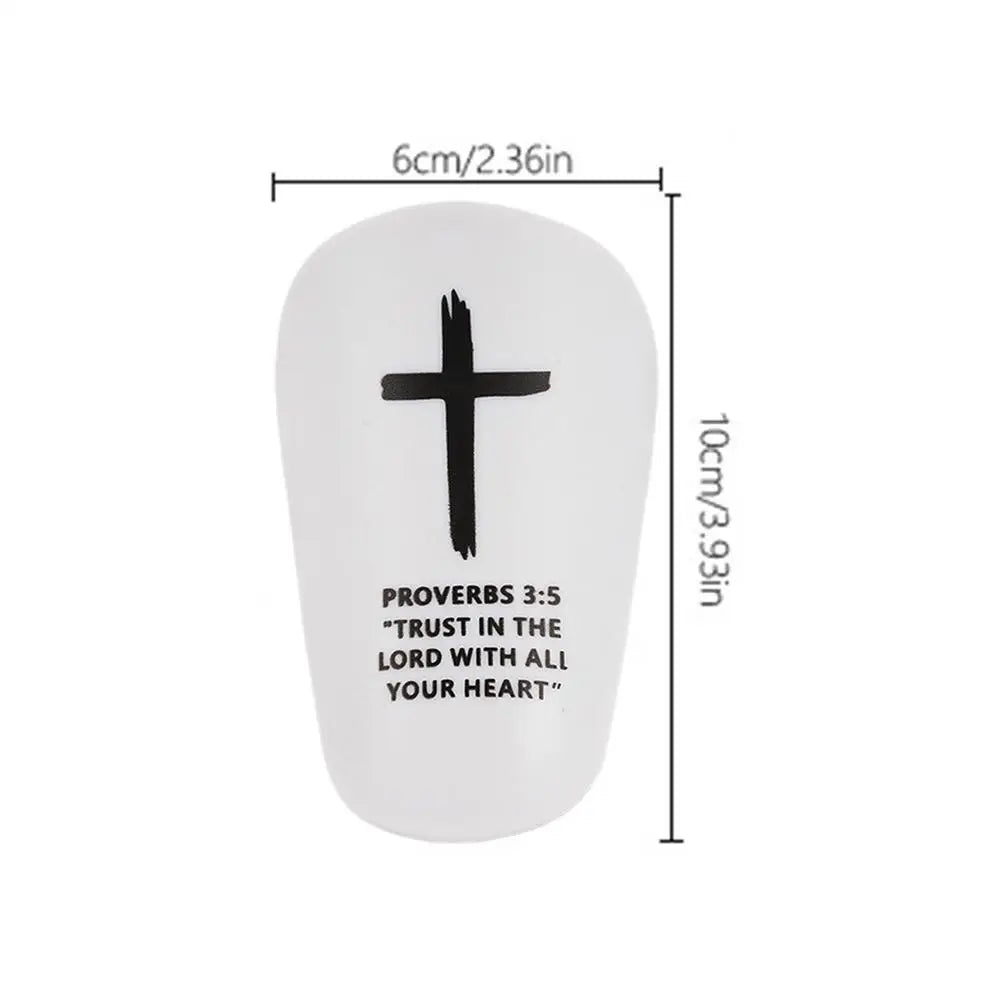 1 Pair Christian Shin Guards with Bible Verse Soccer Football Protective Pads for Adults & Youth, Inspirational Sports Gear Peaceful Pleasures Health and Wellness White S
