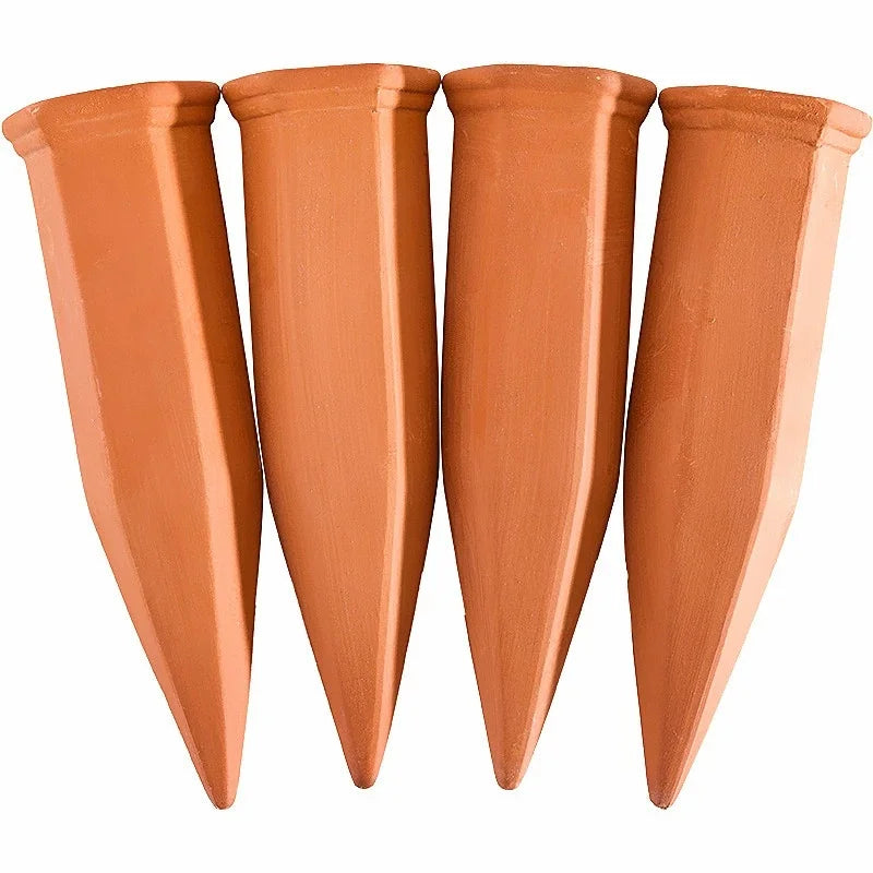 Terracotta Self-Watering Stakes 4-Pack | Auto Drip Irrigator