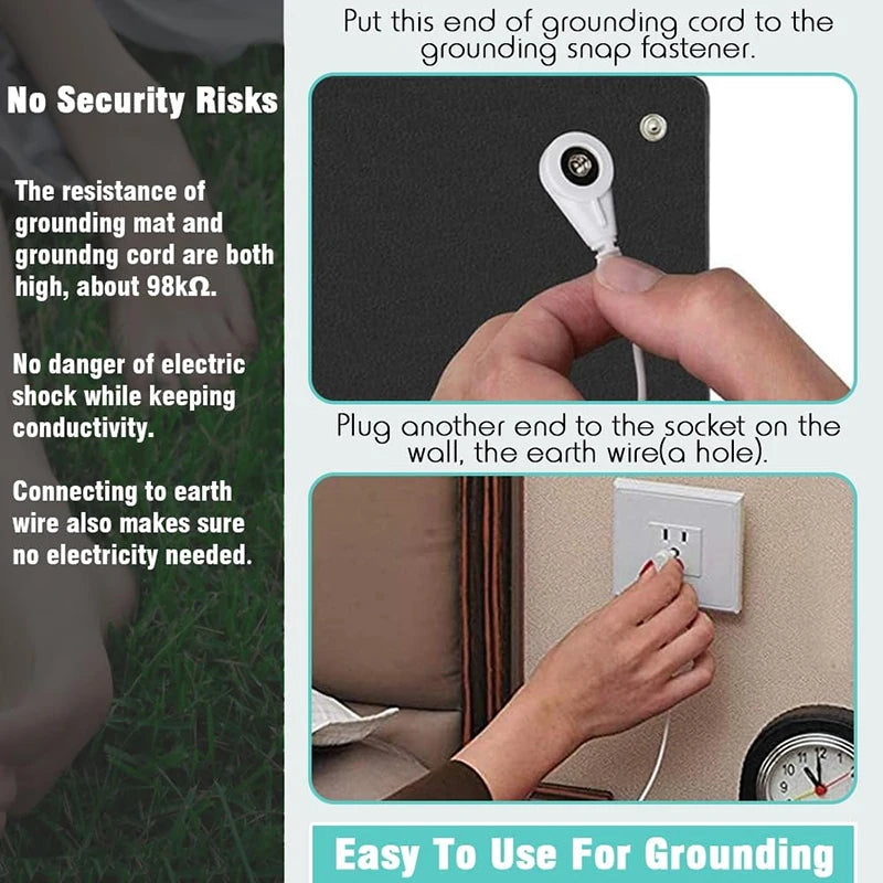 VamsLuna Leather Grounding Mat – Earthing Pad for Sleep & Wellness