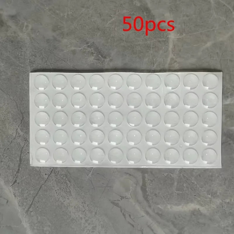 Silicone Anti-Slip Bumper Pads for Cabinets & Drawers | 50/100 Pcs