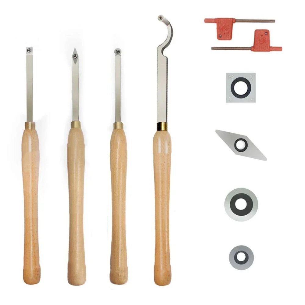 Hard Alloy Wood Lathe Tool Set – Swan Neck & Ergonomic Handle