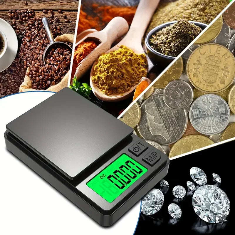 Mini Pocket Scale 1000g 0.01g LCD Digital Scale for Food Jewelry Ounces Grains with Backlit Display Peaceful Pleasures Health and Wellness