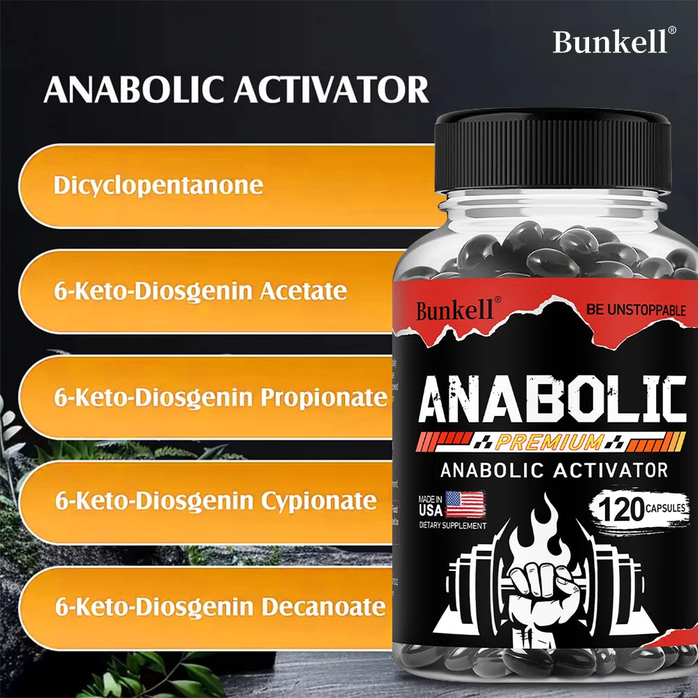 Men’s Muscle Builder Capsules - Lean Muscle Growth, Strength, Endurance & Recovery, Anabolic Activator, 30/60/120 Capsules Peaceful Pleasures Health and Wellness