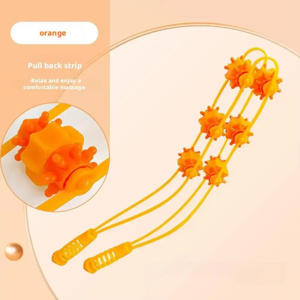 Back & Shoulder Massage Roller – Pull Strip Ball Massager Massage Roller Peaceful Pleasures Health and Wellness