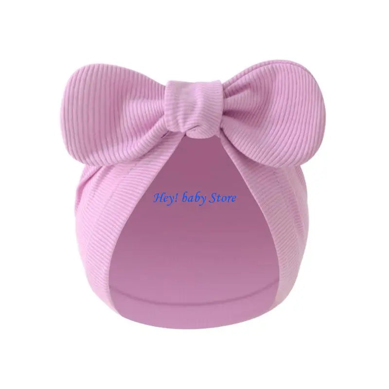 Newborn Bowknot Bonnet Hat | Soft Cotton Cap 0–3 Months