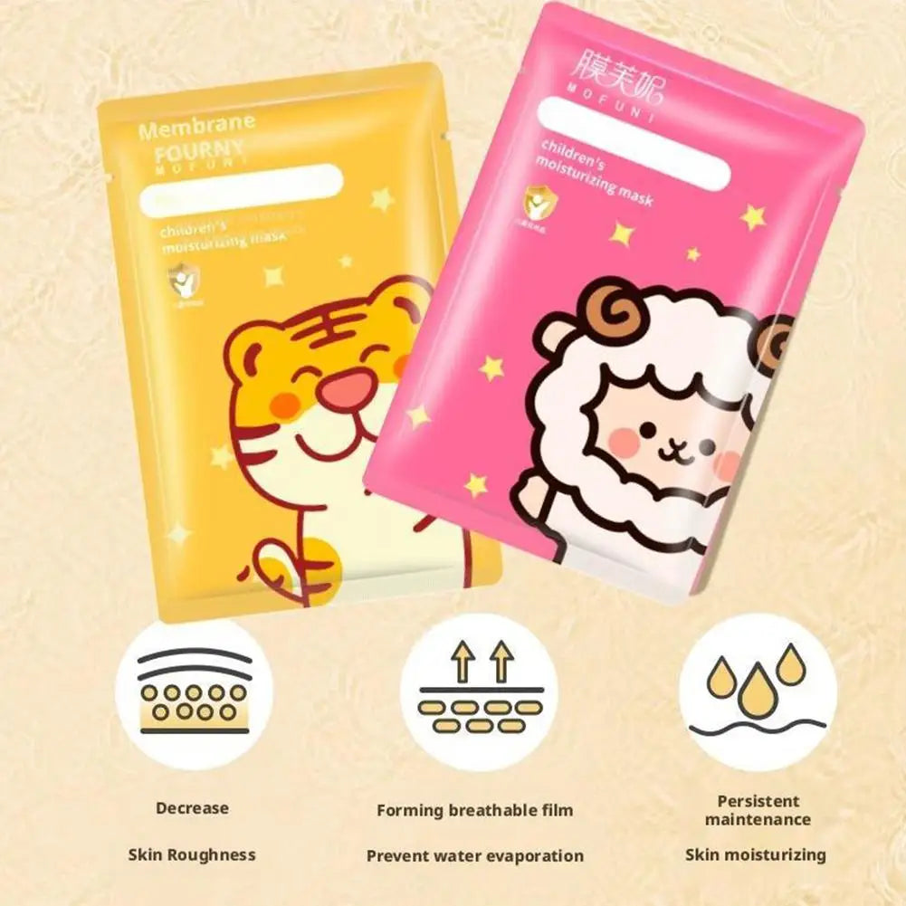 Animal Character Face Mask – Hydrating Hyaluronic Acid Sheet Mask for Kids & Teens Peaceful Pleasures Health and Wellness