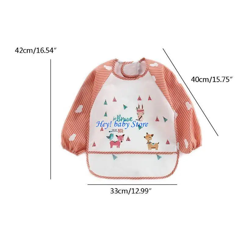 Reversible Waterproof Baby Bib | Cartoon Polyester Feeding Apron