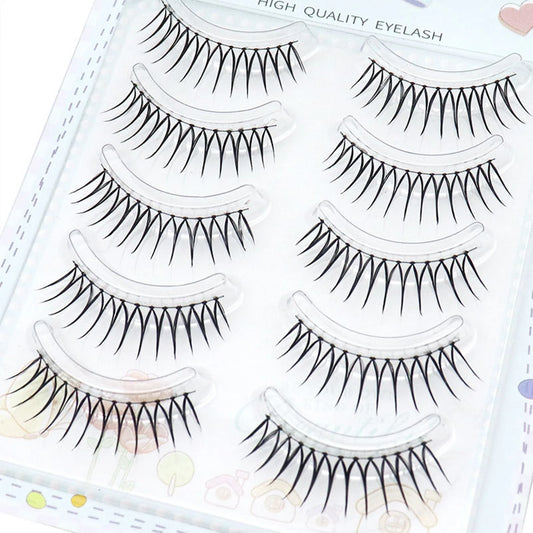 Korean U-Shape False Eyelashes – Natural Wispy 5 Pairs False Eyelashes Peaceful Pleasures Health and Wellness