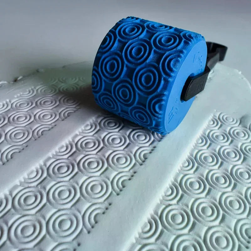 Clay Stamp Roller | Geometric Flower Texture Wheel for DIY Clay Art