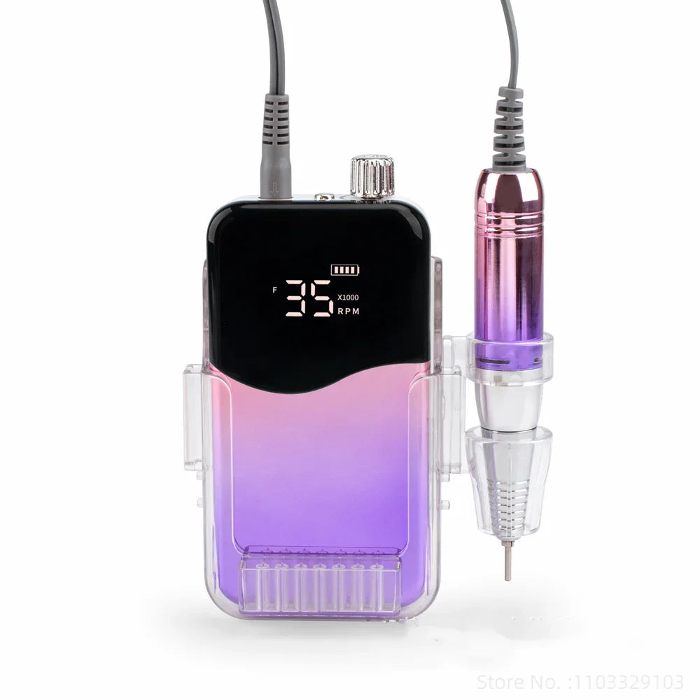 35000 RPM Rechargeable Electric Nail Drill – Gel Manicure Tool
