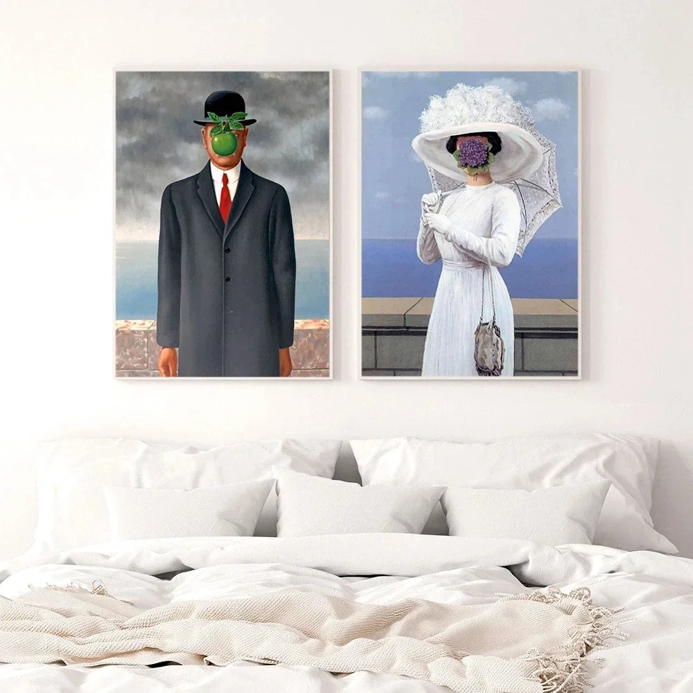 Rene Magritte Surrealist Canvas Wall Art Print | Unframed Poster