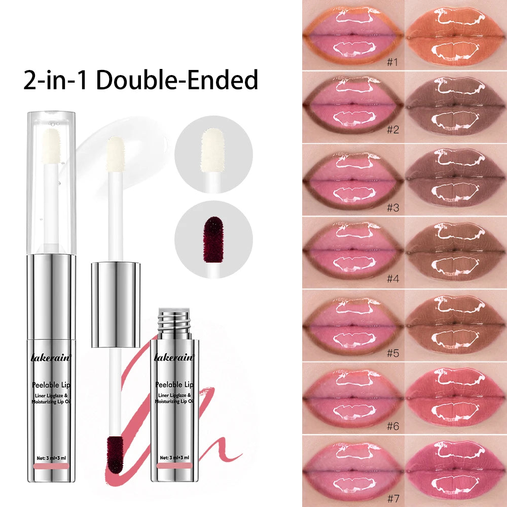 Peel Off Lip Liner & Lip Gloss Duo – Waterproof Matte Long Lasting Lip Liner & Gloss Peaceful Pleasures Health and Wellness
