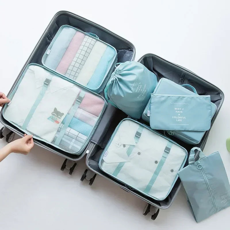 7-Piece Packing Cubes Set | Travel Luggage Organizer Bags