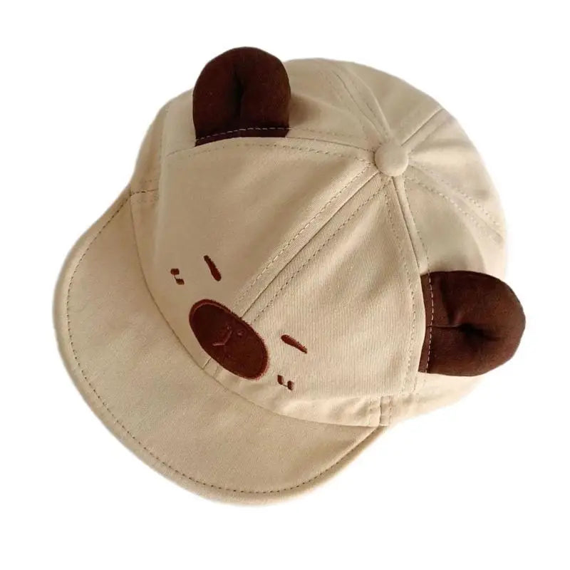 Capybara Baby Sun Hat | Breathable Cotton Baseball Cap for Toddlers