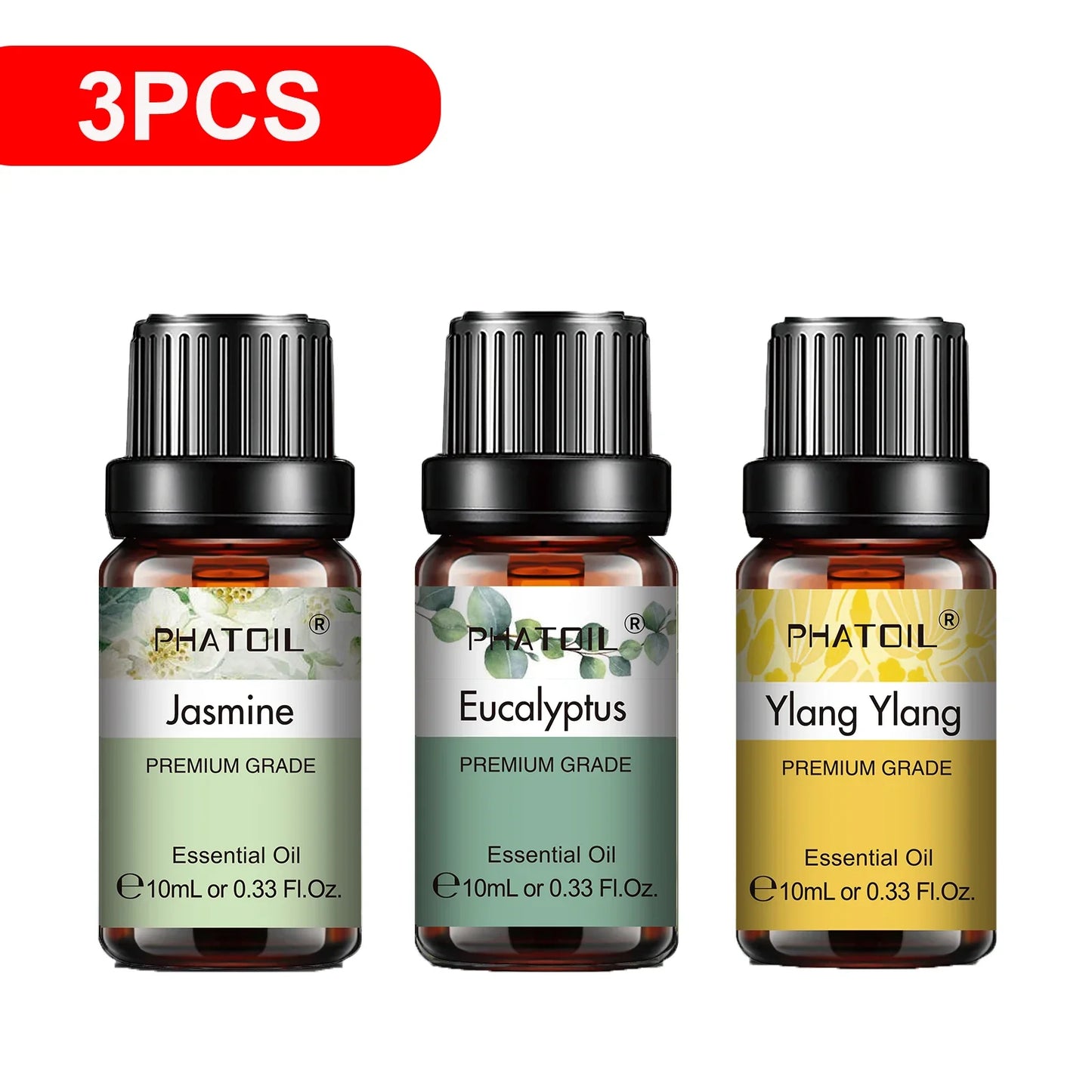 PHATOIL 10ml Pure Natural Essential Oils for Diffuser & Aromatherapy