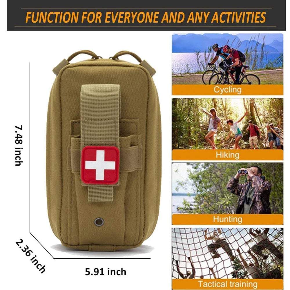 Tactical EMT First Aid Kit Pouch Bag With Tourniquet Scissors Bandage for Emergency Medical Kit Outdoor Travel Peaceful Pleasures Health and Wellness