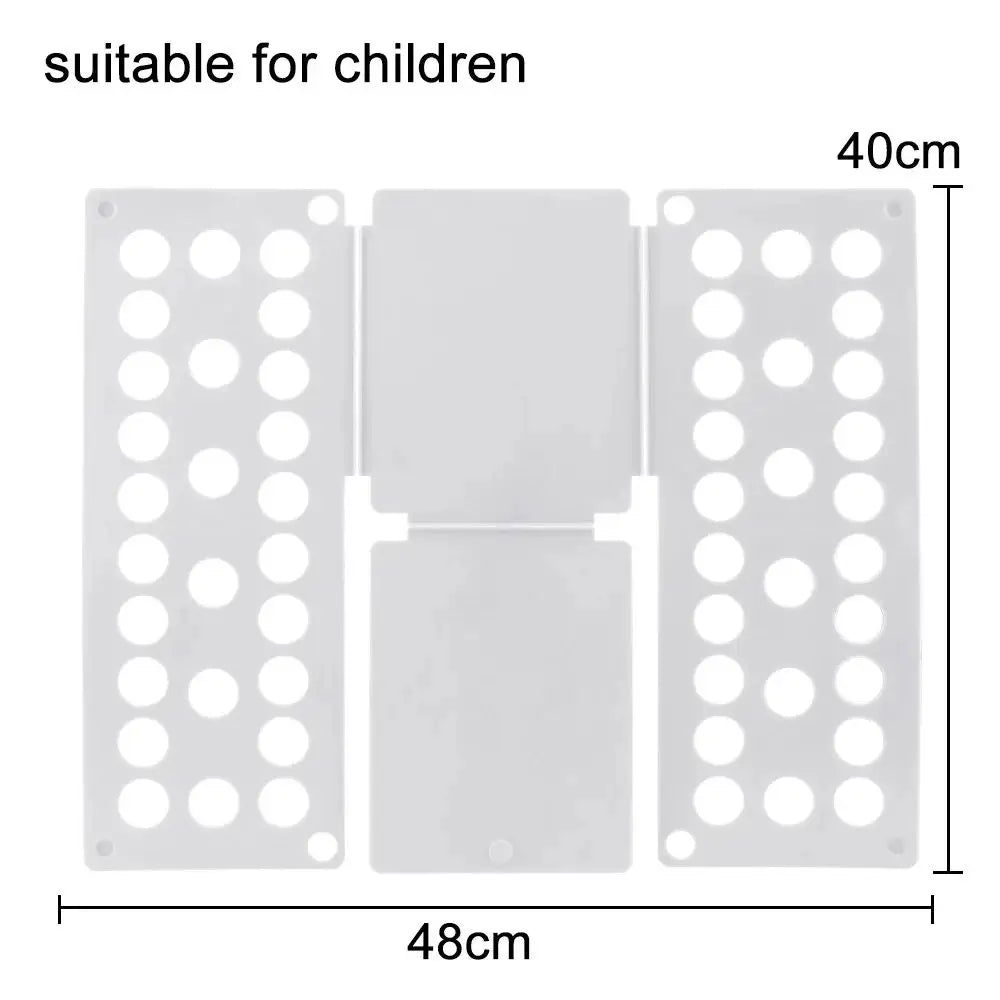 Kids Magic Clothes Folder T Shirts Jumpers Organizer Fold Save Time Clothes Holder Quick Clothes Folding Board Home Storage Peaceful Pleasures Health and Wellness white S