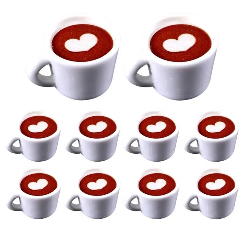 Miniature Coffee Cup Saucer & Spoon Set | Dollhouse Pretend Play