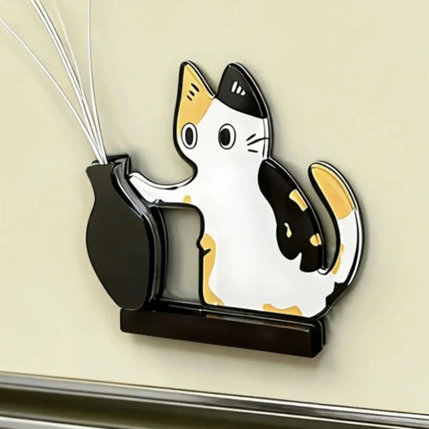 Acrylic Cat Whiskers Storage Container Cute Memorial Keepsake with Wide Opening for Fridge Wall Desk Office Bedroom Peaceful Pleasures Health and Wellness