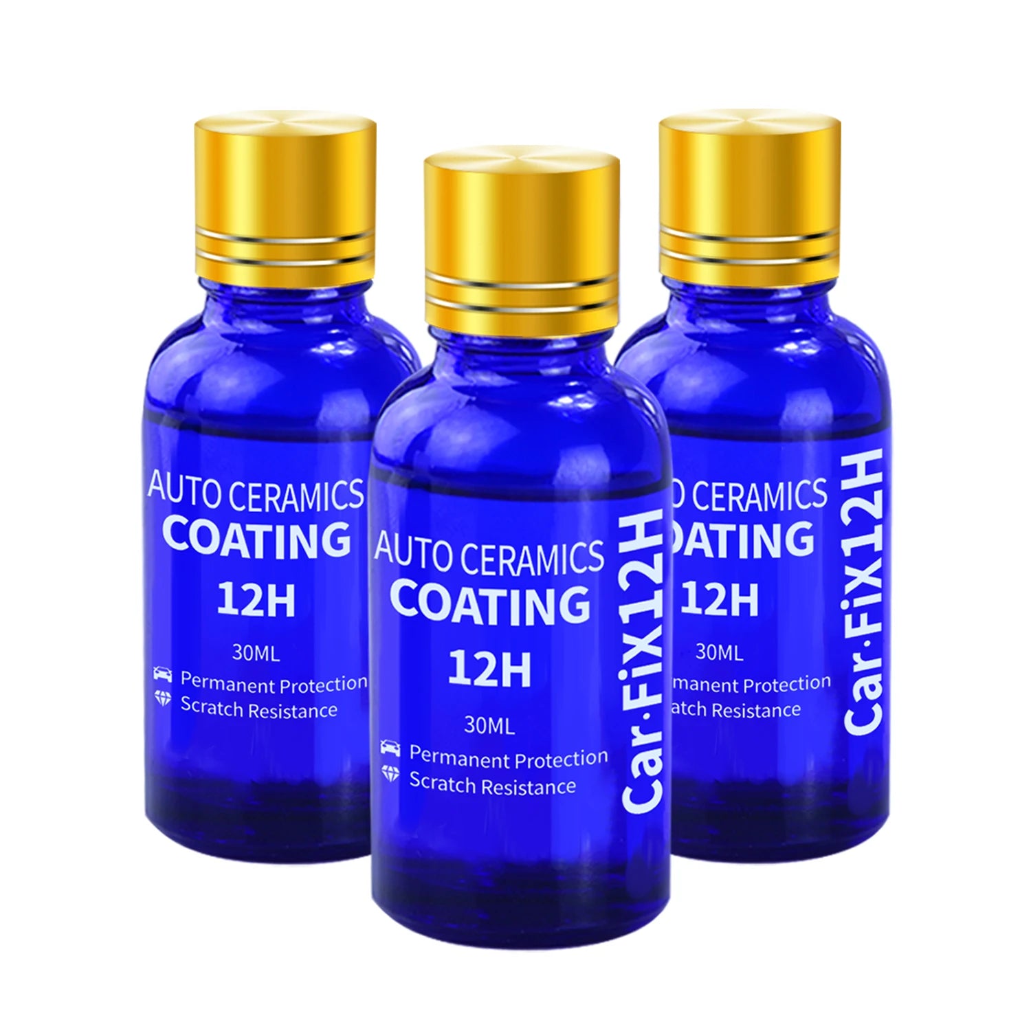 3PCS 12H Ceramic Coating Polishing Wax Super Hydrophobic Paint Care Durability Anti-Corrosion Plated Crystal Car Liquid Glass Peaceful Pleasures Health and Wellness