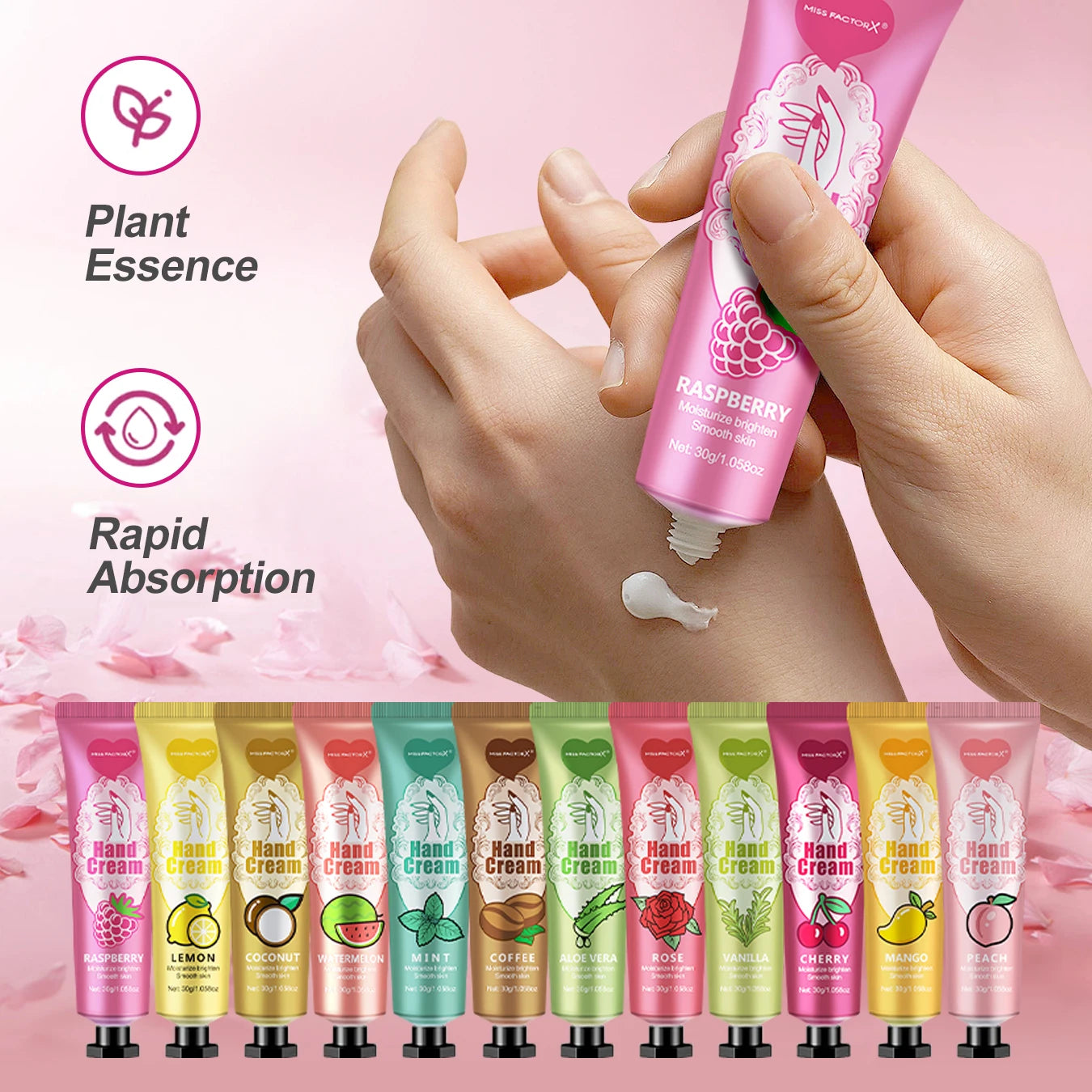 12 Hand gift Hand cream and lip balm set Friends Party Gift with love net bag and thank you card Holiday gift Peaceful Pleasures Health and Wellness