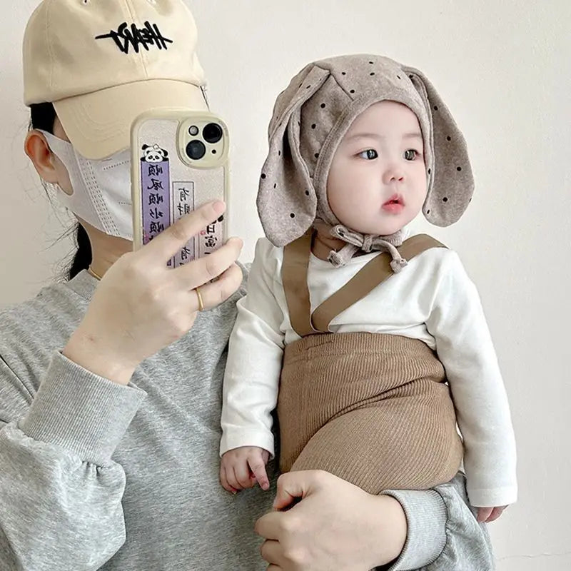 Newborn Baby Bunny Ear Knit Hat – Soft Cotton Infant Beanie