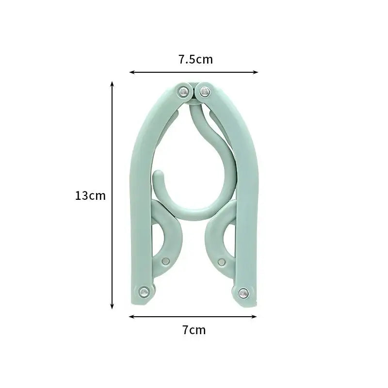 Folding Clothes Hanger with Non-Slip Clips | Space-Saving