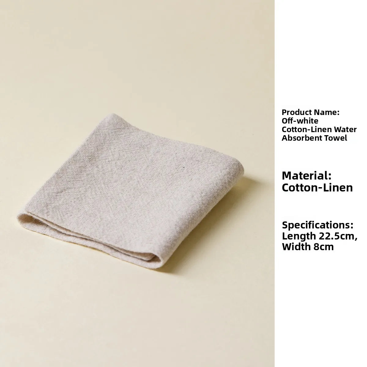 Handmade Cotton Linen Tea Towel | Double-Sided Absorbent Mat