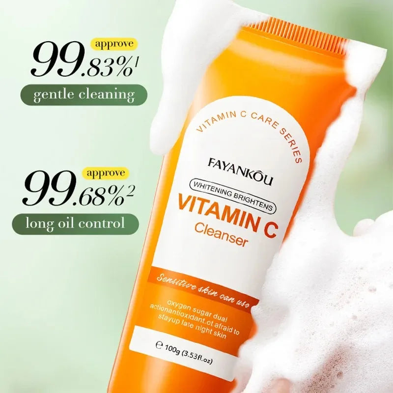 Vitamin C Foaming Facial Cleanser – Brighten & Deep Clean Facial Cleanser Peaceful Pleasures Health and Wellness