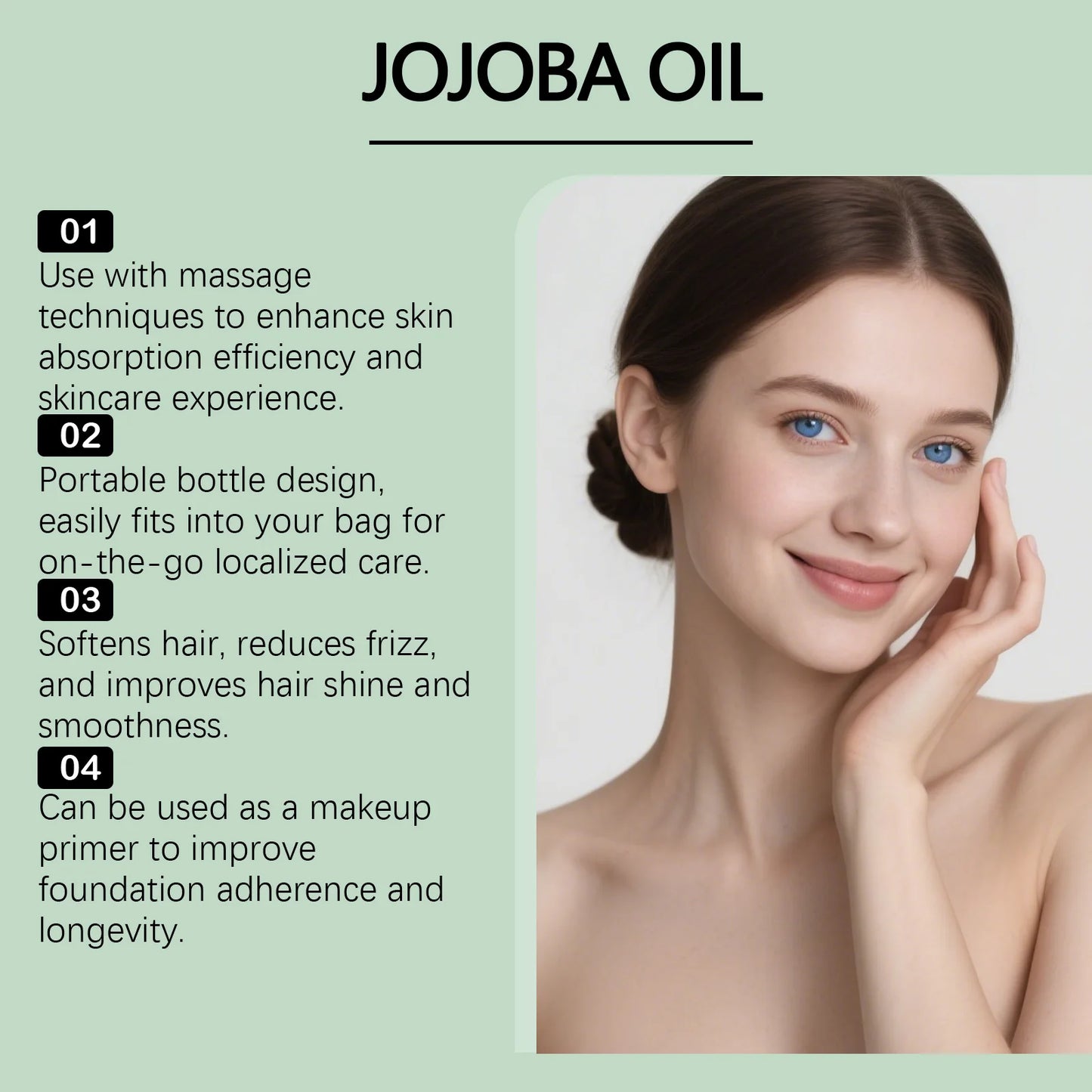 Jojoba Oil Roll-On 50ml | Hair, Skin & Cuticle Care Oil