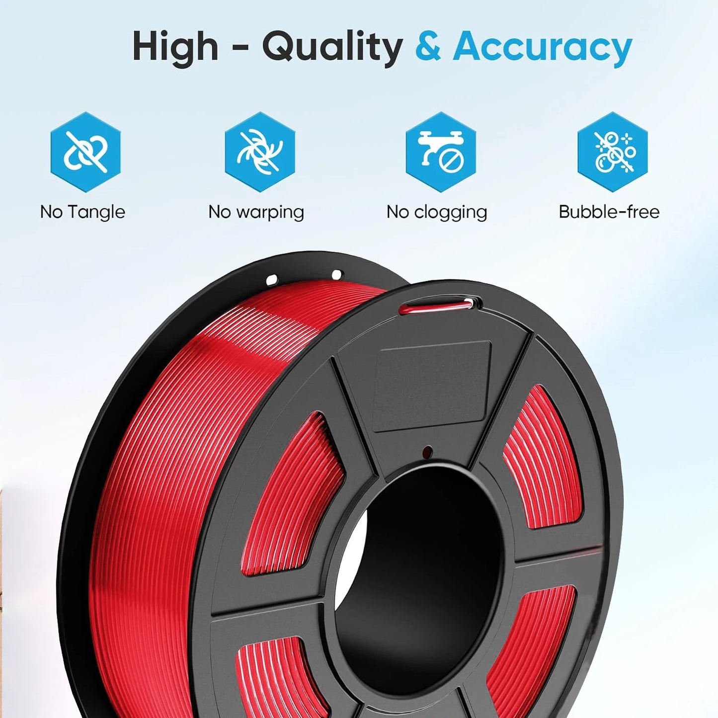 DINGSUN 3D 1.75mm Transparent TPU Filament Shore 95A Flexible