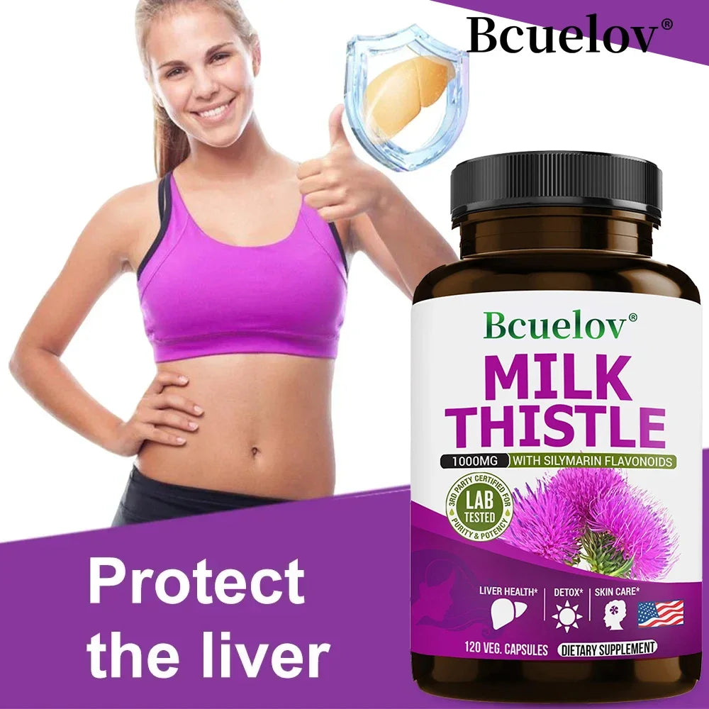 Milk Thistle Liver Detox & Cleanse Supplement – Men & Women