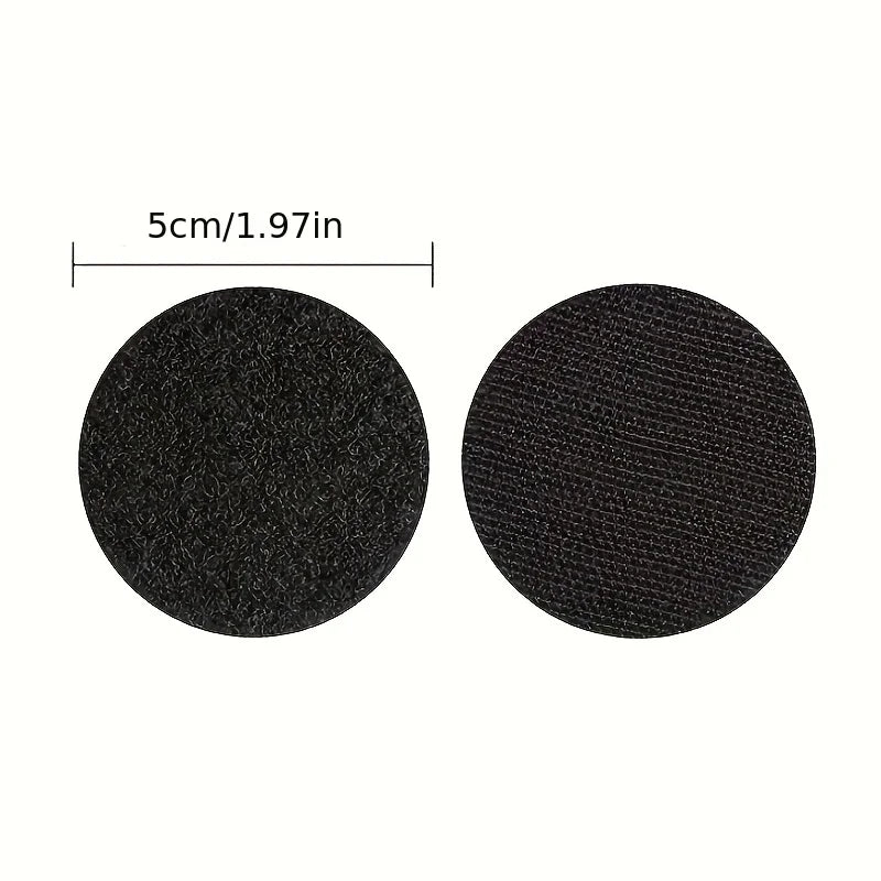 50mm Hook & Loop Self-Adhesive Fastener Dots – 10 Pairs