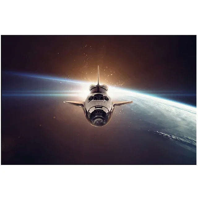 Surrealism Space Galaxy Canvas Wall Art | Stars & Planets Print