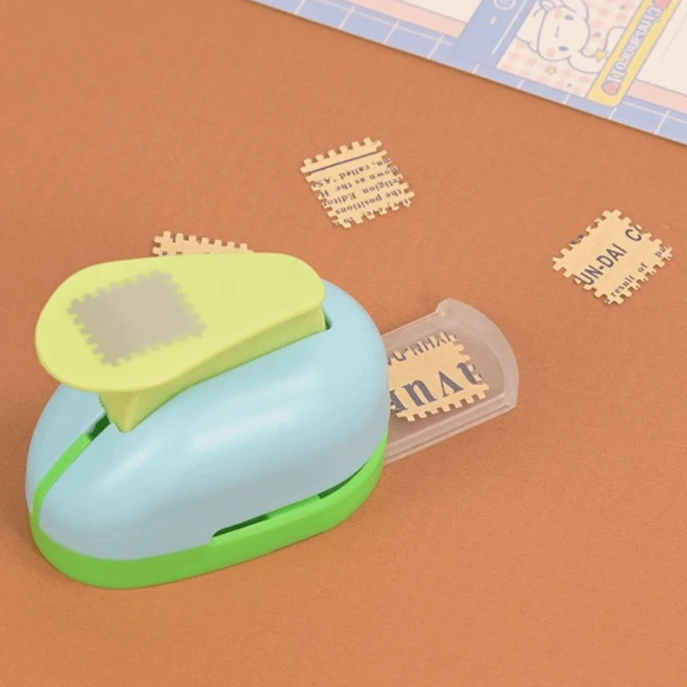Stamp Shape Stamp Border Punch Hole Puncher Cutting Craft Embossing Machine Punches Maker Labor Saving Toothed Puncher Embosser Peaceful Pleasures Health and Wellness