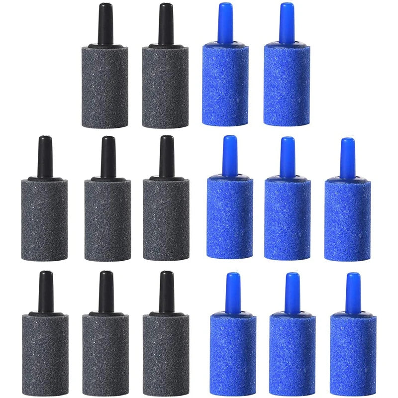 10-Pack Cylinder Aquarium Air Stones | Fish Tank Oxygen Diffuser