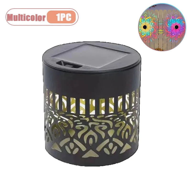 Solar Mandala Wall Lantern | Outdoor Waterproof Garden Fence Light