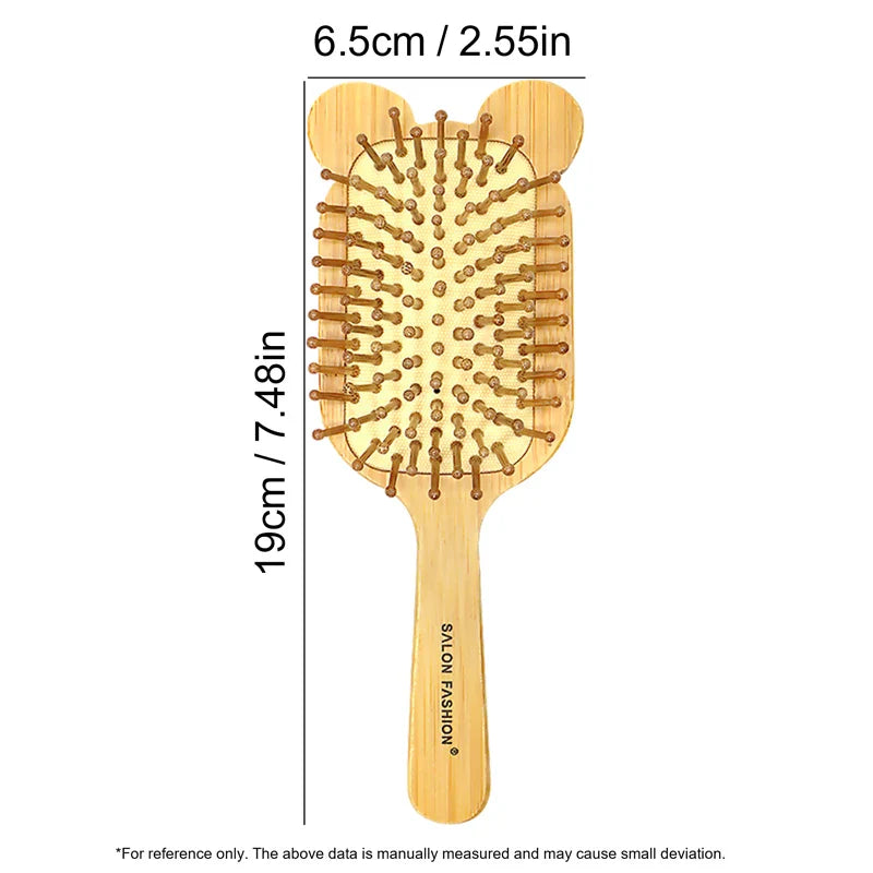 Bamboo Air Cushion Massage Comb – Scalp & Hair Care Brush