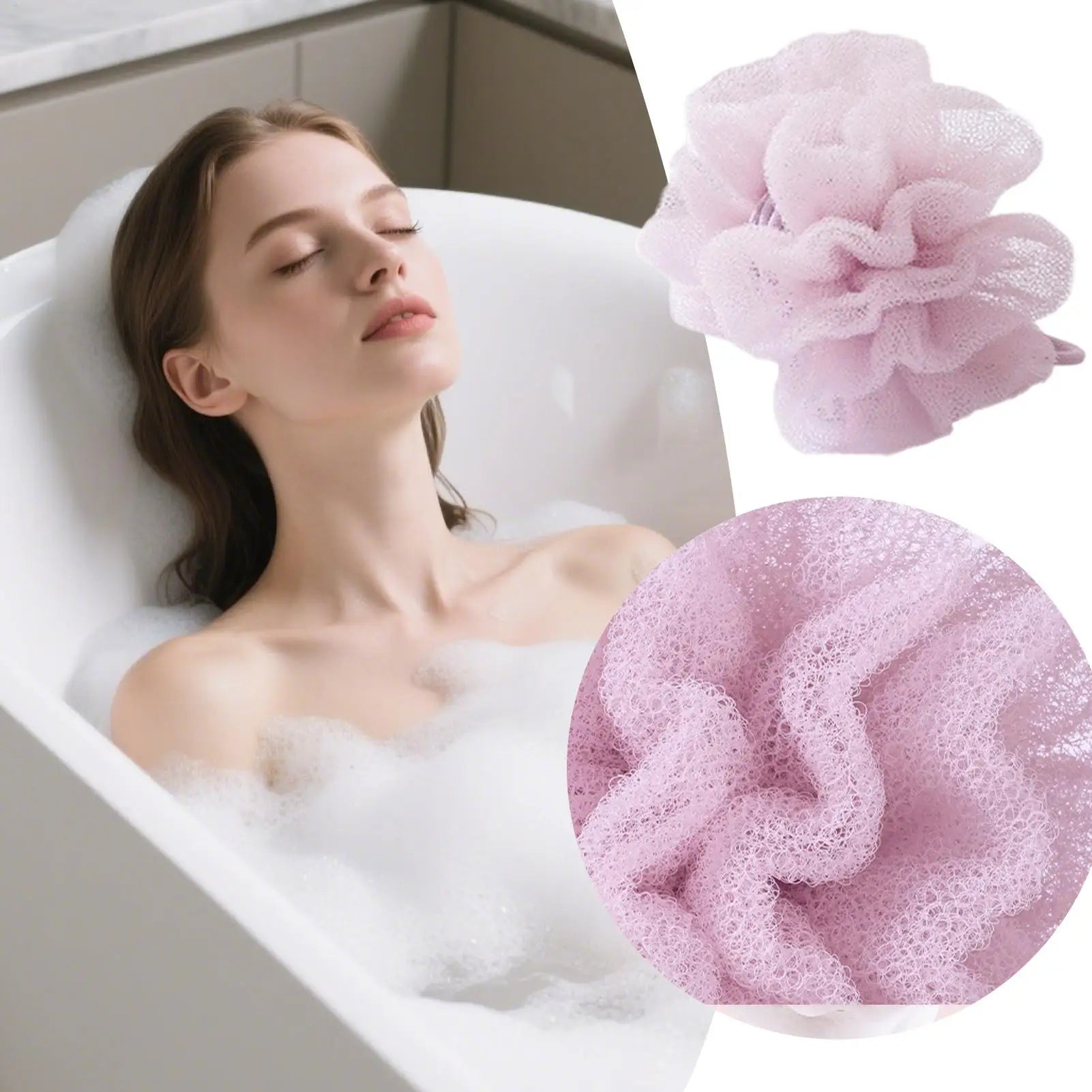 Loofah Washcloth Combo Exfoliation Washcloth Towel with Suction Cup Bath Exfoliation Puff Ball for Skin Renewal Body Wash Deep Peaceful Pleasures Health and Wellness
