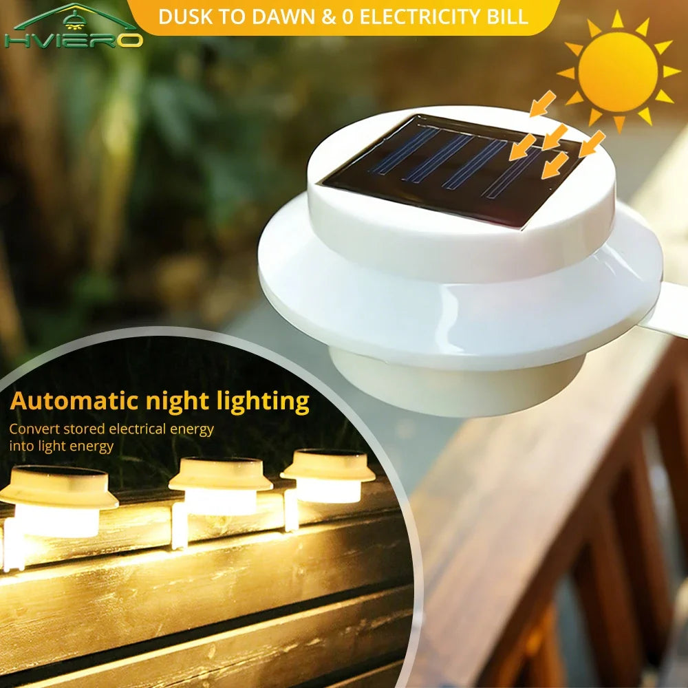 HVIERO Solar LED Garden Wall Light | IP65 Waterproof Outdoor Lamp