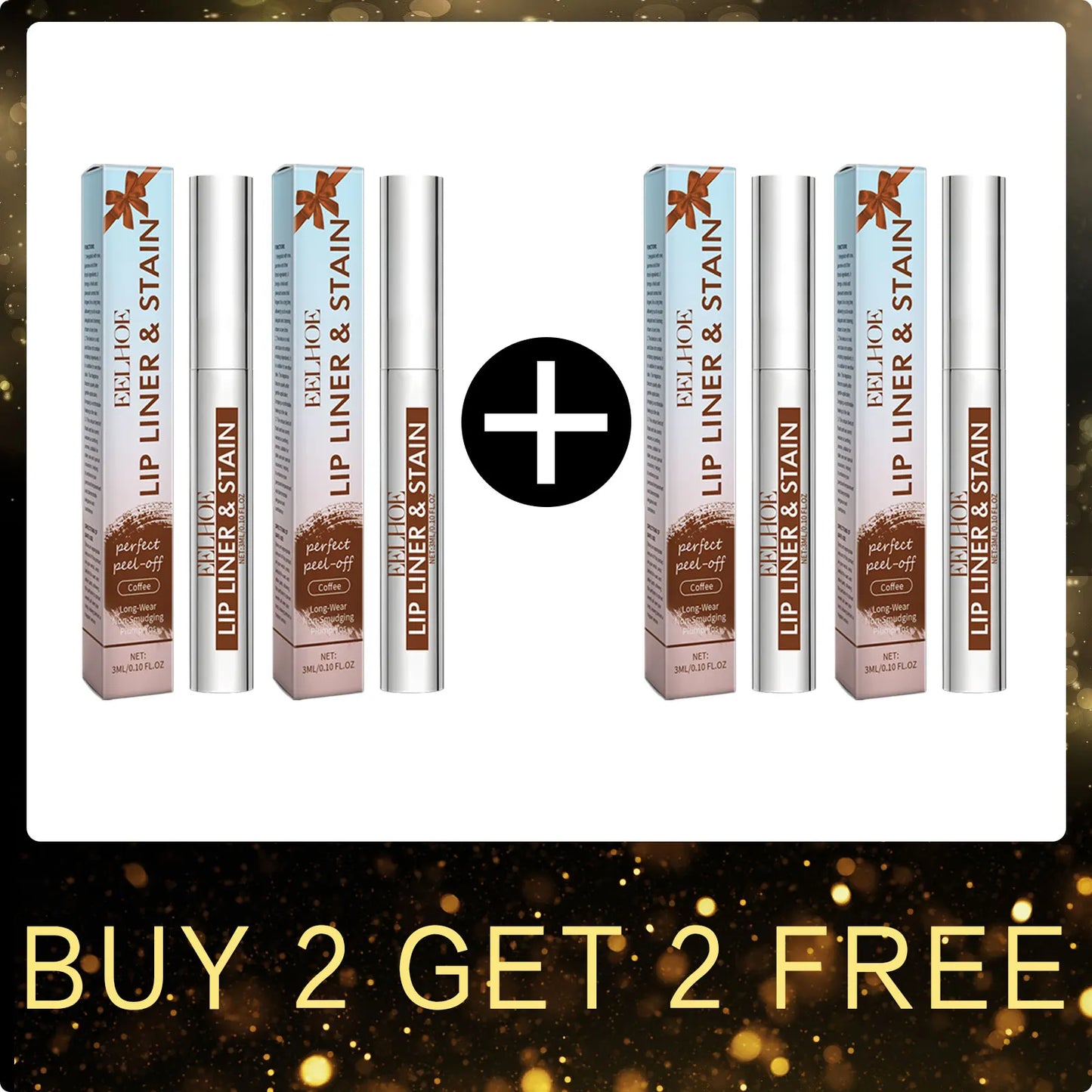 EELHOE Peel-Off Lip Liner | 3-Color Matte Waterproof Stain