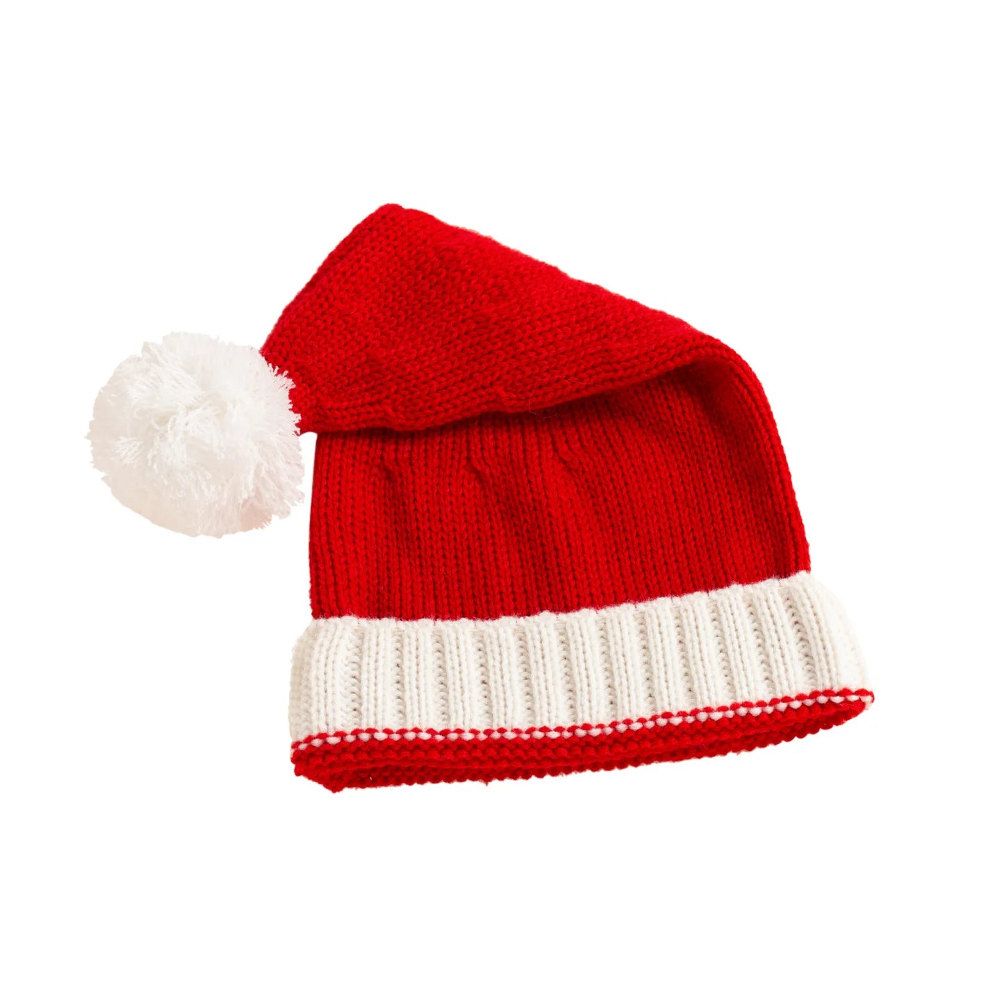 Knitted Christmas Pompom Beanie Hat – Kids & Adults Santa Cap